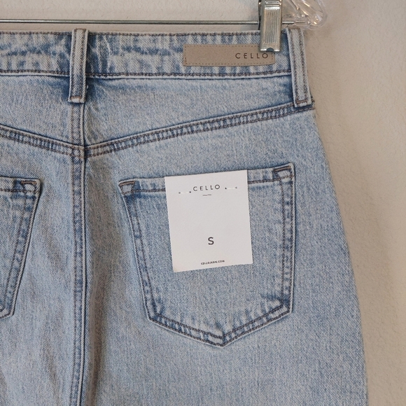 Cello Denim Side Slit Frayed Hem Maxi Skirt Size Small NWT - Picture 6 of 9